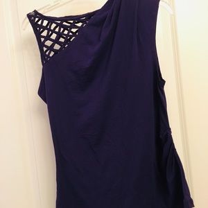Vanessa Virginia Purple Lattice Top